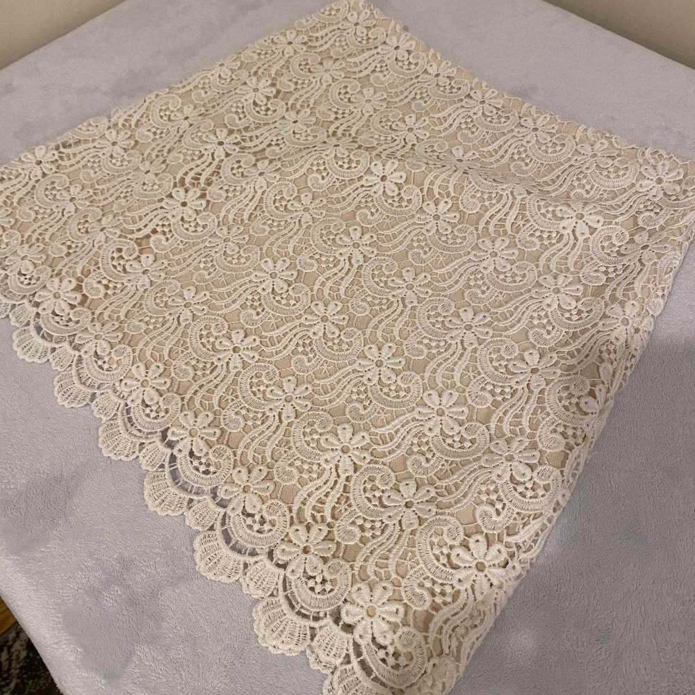 Zara White Lace Mini Skirt